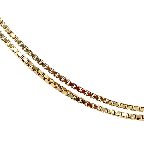 Goldene venezianische Halskette, 50,5 cm, 14 Karat