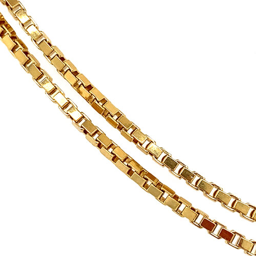 Gold Venetian length necklace 51 cm 18 crt