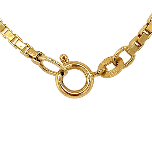 Gouden lengtecollier venetiaan 51 cm 18 krt