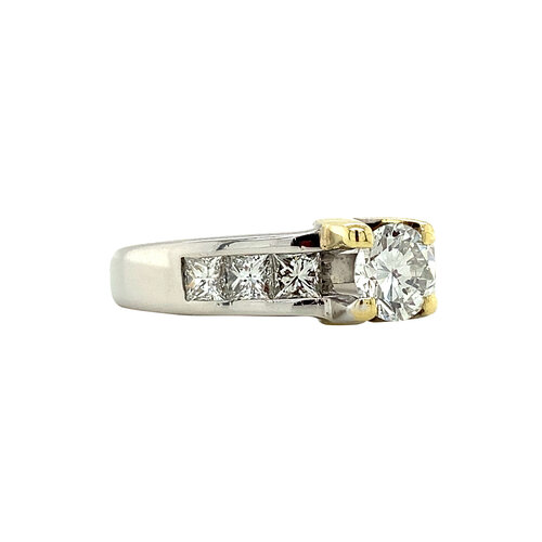 Gouden ring met diamant 18 krt