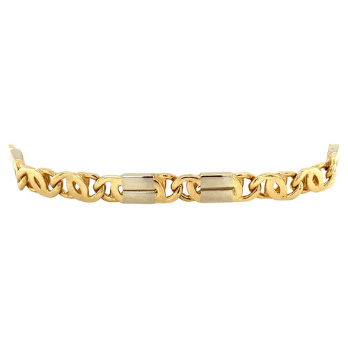 Gouden armband valkenoog 21.5 cm 14 krt