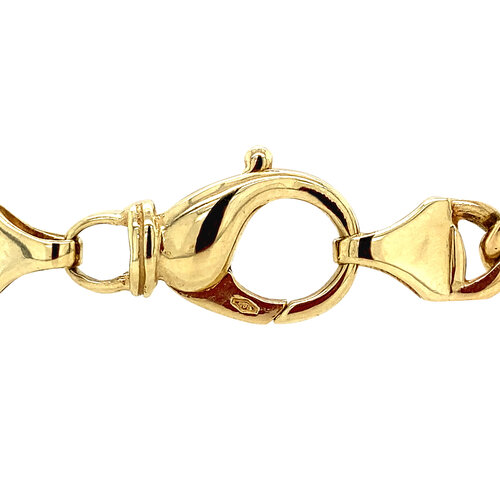 Gold bracelet falcon eye 21.5 cm 14 crt