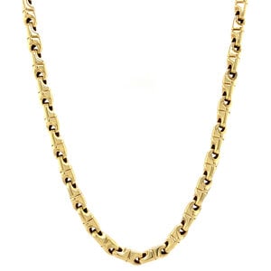 Gold fantasy necklace 62 cm 14 crt
