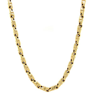 Gouden fantasie collier 62 cm 14 krt