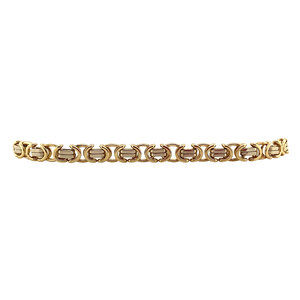 Gold king bracelet 22 cm 14 crt