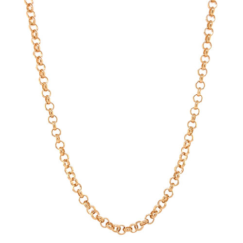 Gold jasseron necklace 77 cm 14 crt
