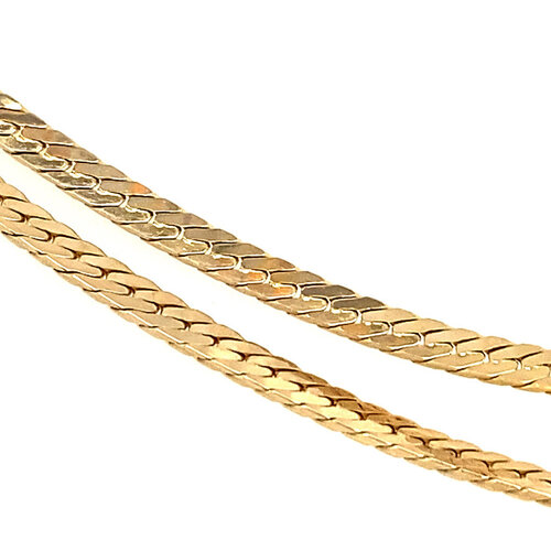 Gouden gourmet collier 42.5 cm 14 krt