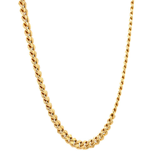 Gold gourmet necklace 71 cm 14 crt