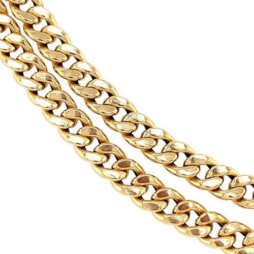 Gold-Gourmet-Halskette 71 cm 14 ct