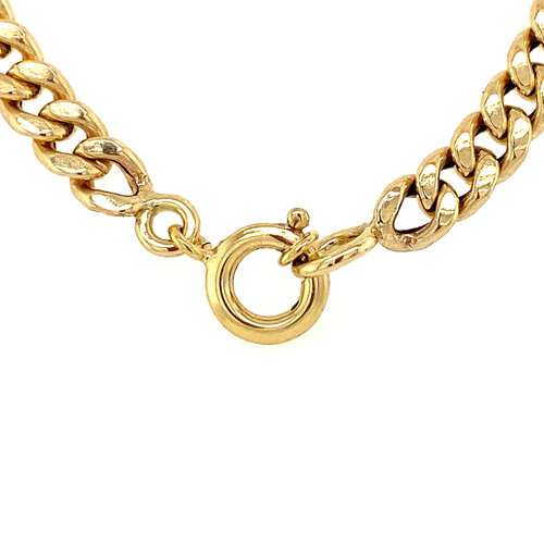 Gold gourmet necklace 71 cm 14 crt