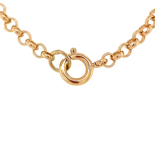 Gold jasseron necklace 77 cm 14 crt