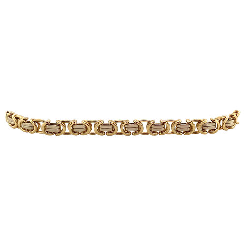 Gold king bracelet 22 cm 14 crt