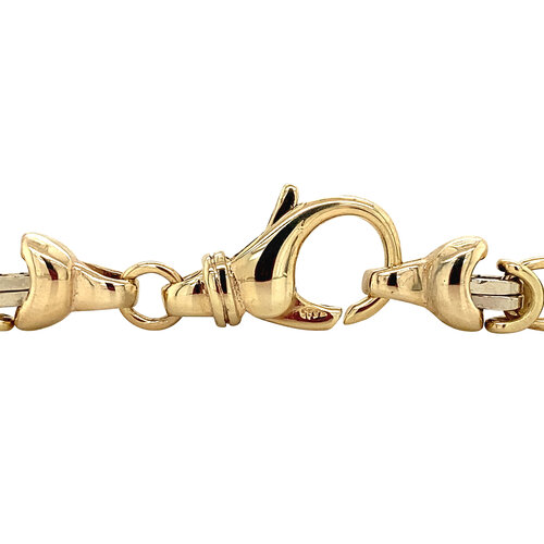 Gouden konings armband 22 cm 14 krt