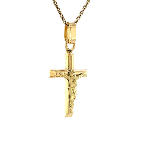 Gold cross pendant 18 crt