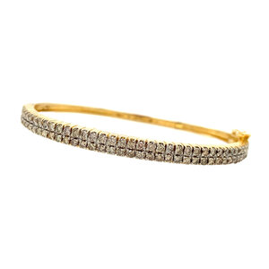 Gouden bangle met diamant 13 krt