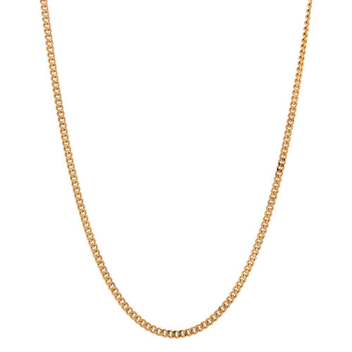 Goldene Gourmet-Halskette, 41,5 cm, 14 Karat