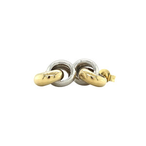 Gold stud earrings 14 kt