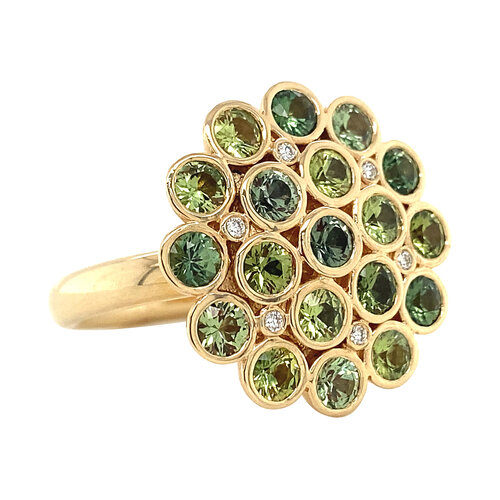 Golden Bron Jewelry ring Confetti 14 crt