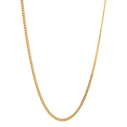 Gold length necklace gourmet 41.5 cm 14 crt