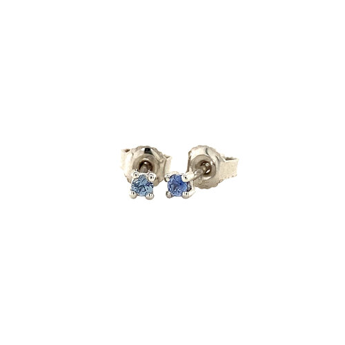 White gold solitaire stud earrings miss spring 14 crt