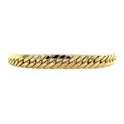 Gold gourmet bracelet 19 cm 14 crt