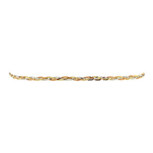 Tricolour gouden armband 19 cm 14 krt