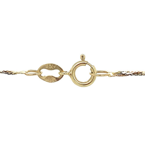 Tricolor gold bracelet 19 cm 14 crt