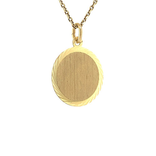 Gold engraving pendant 14 crt