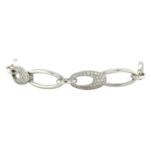 Witgouden armband met diamant 14 krt* nieuw