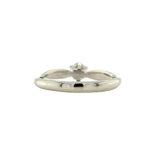 Witgouden solitair ring met diamant 14 krt