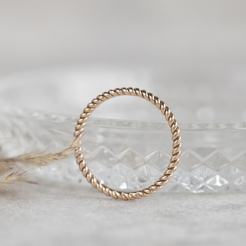 Rose gold extension ring 14 kt