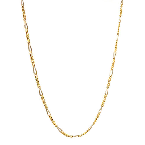 Goldene Figaro-Halskette, 39 cm, 14 Karat