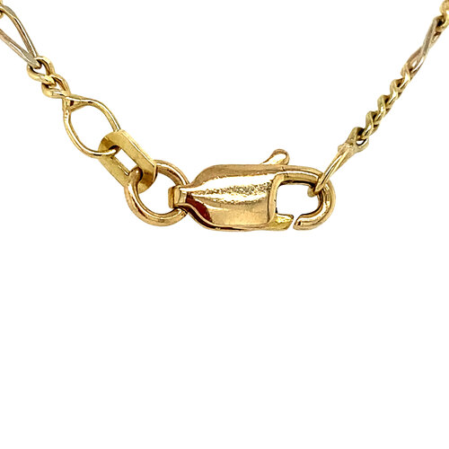 Gold length necklace figaro 39 cm 14 crt