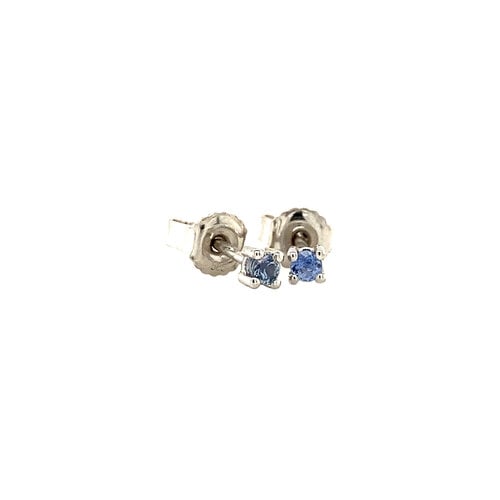 White gold solitaire stud earrings miss spring 14 crt