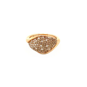 Rosegouden ring met diamant 14 krt* nieuw