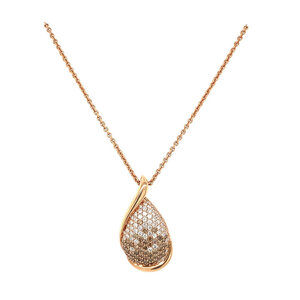 Rose gold necklace with diamond pendant 14 kt* new