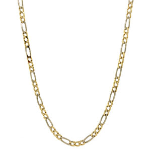 Gouden figaro collier 62 cm 14 krt