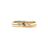 Tricolour gouden ring 14 krt