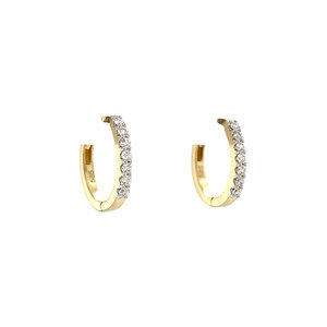 Gold earrings with diamond 14 crt