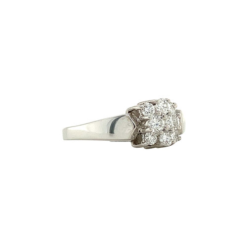 Witgouden ring met diamant 14 krt