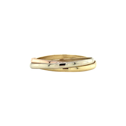 Tricolor gold ring 14 crt