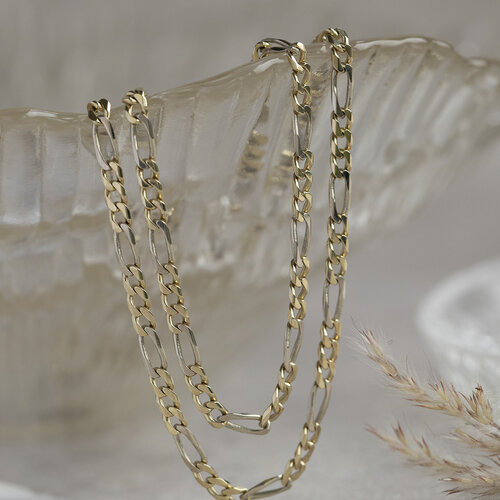 Goldene Figaro-Halskette, 62 cm, 14 kt