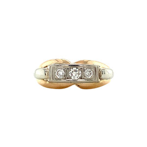 Gold ring with diamond 14 crt