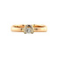 Rose gold ring with diamond 14 crt