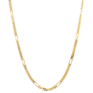 Gold figaro necklace 65 cm 14 kt