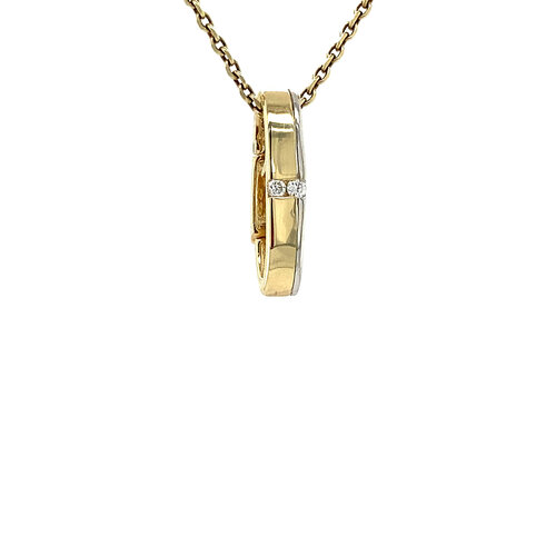 Gold pendant with diamond Jeunesse 14 crt