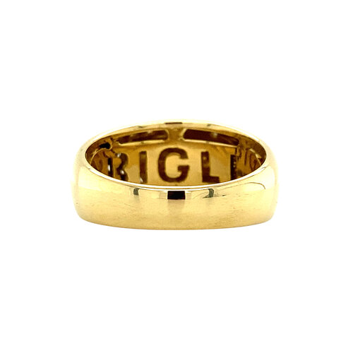 Gouden Bigli ring met diamant 18 krt
