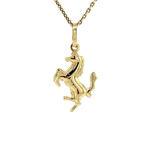 Gold pendant horse 14 crt