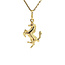 Gold pendant horse 14 crt