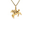 Gold pendant horse 14 crt